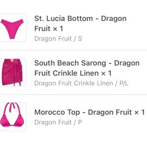Monday Swimwear Bikini Set and Sarong- limited addition color Dragon Fruit